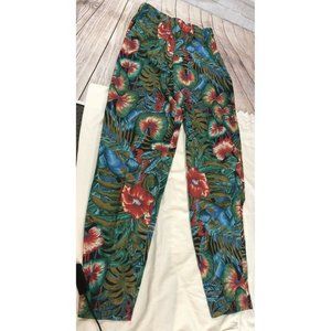 Vintage ILGWU AFL-CIO flowered pants 1955-1995 sz